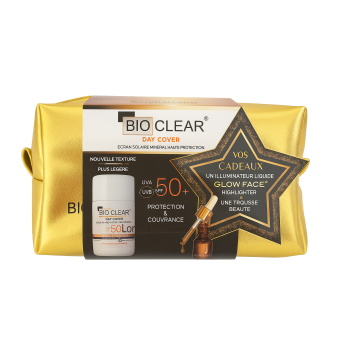 TROUSSE BIOCLEAR® – DAY COVER SPF 50+ + HIGHLIGHTER GLOW FACE GRATUIT